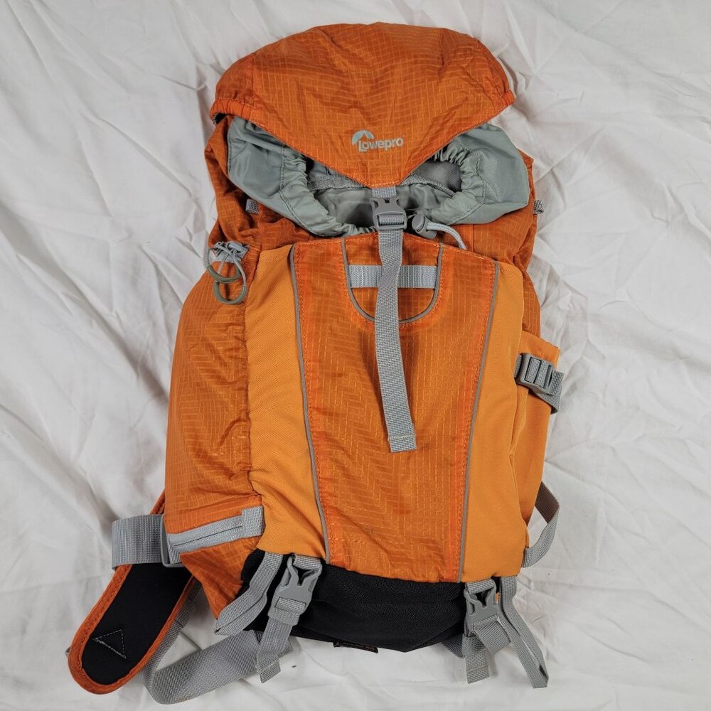 Lowepro Photo Sport Sling 100 AW Camera Backpack Orange Gray Water Resistant